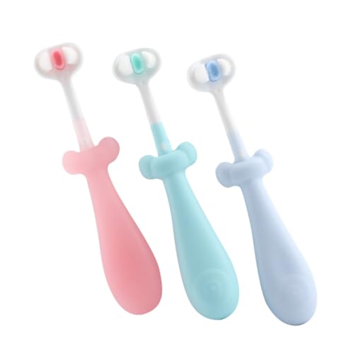 WOFASHPURET 3pcs Cute Boy Girl Toothbrush Boys and Girls Toothbrush Soft Bristles Brush Teeth