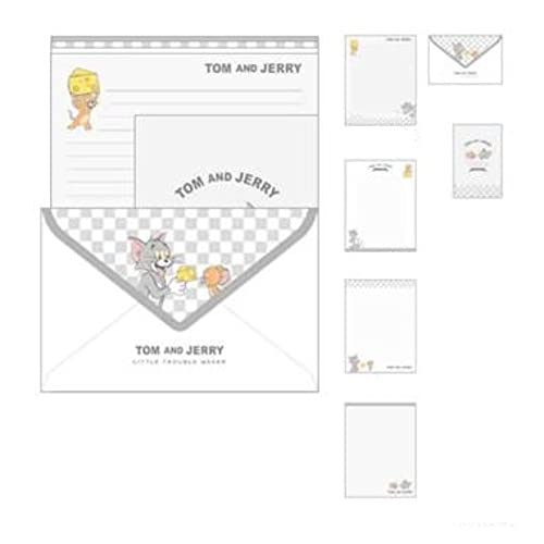 クラックス レターセット A5 便箋28枚 封筒14枚 ダイヤ型封筒 (111274 トムandジェリー)