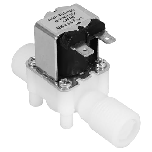 HOODANCOS Válvula Solenoide para Agua de 24 V Cc Normalmente Cerrada Rosca Externa de 1/4 Pulgada Plástico Resistente para Riego de Jardín y Sistemas sin Presión