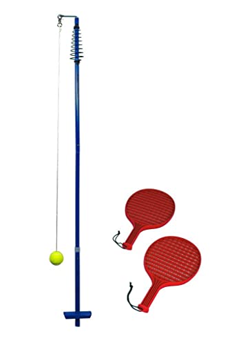 Sandora 25010 Circletennis - Twistball - 3-teilig blau/rot für tollen Garten Spielspaß und jegliche Freizeitaktivität für Camping und Unterwegs EIN absolutes Kindervergnügen