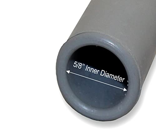 Rehabilitation Advantage Replacement Rubber Tips For Wheelchair Brake Handle Extensions - Pair, Gray #TOP3