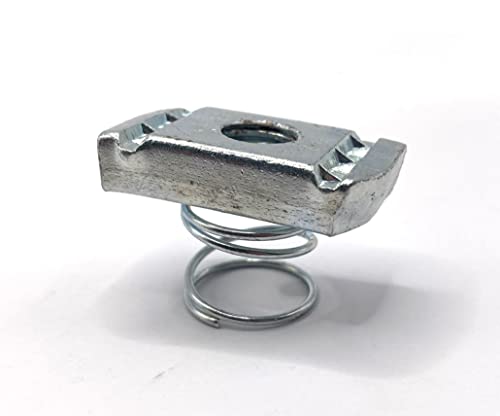Greened House Zinc Plated Short Spring Channel Nut M10 - Pack of 10 (10), Silver, M10 x 24mm - Image 2