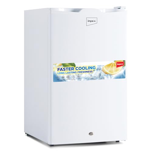 Image of Impex Refrigerator Single Door Fridge (3 Cubic Feet) Freezer,Glass Shelves, Safety Lock And Key, Low Noise, Energy Saving, Fast Cooling 90 L 95 W IMRF 140 B White
