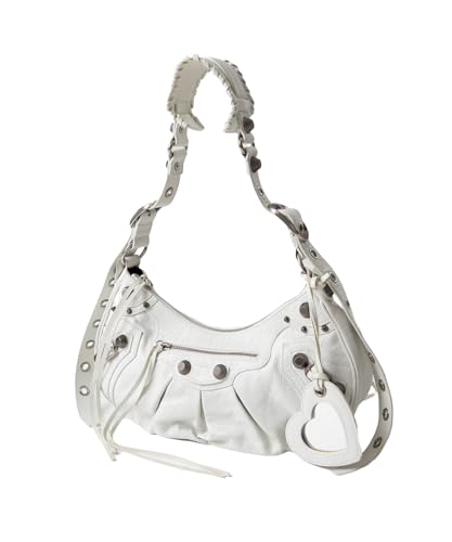 [バレンシアガ] ショルダーバッグ 671307 1VG9Y LE CAGOLE SMALL SHOULDERBAG ANTIQUE SILVER METAL PARTS WHITE/ホワイト [並行輸入品]