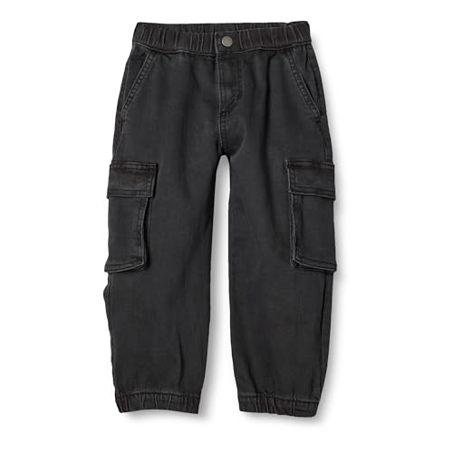 Image of Amazon Essentials Boys and Toddlers' Stretch Denim Cargo Jean with Elastic Waist