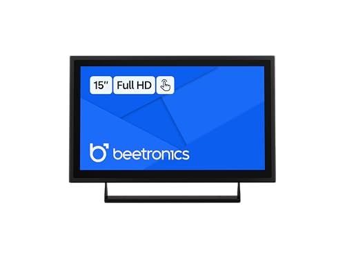 Image of Beetronics 15 Inch Touchscreen Monitor | Full HD 1080p | 15TS7M - Industrial-Grade, Professional 10-Point Multi Touch Display for PC, Mac, Linux - HDMI, DisplayPort, USB-C, VGA Inputs