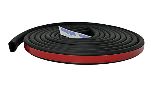 Esi D Shaped Epdm Foam Rubber Multi-Use Seal (.687 Inch Height; .875 Inch Width; 25Ft Length) With 3M 4011, Weather Stripping For Doors, Windows, Cars, Trucks, Rvs, Boats #TOP1