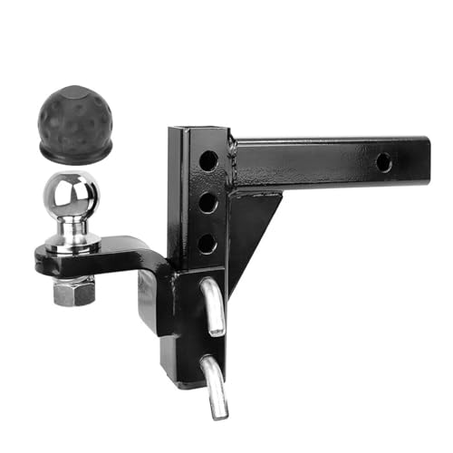 Provecta 5000LB Adjustable Height Tow Bar Hitch 50mm Ball Towbar Drop Mount Tongue Trailer