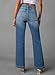 Sidefeel Women's Wide Leg Jeans High Waisted Straight Leg Zimbaplatinum Denim Pants 2025 Spring Outfit Bluing Size 10
