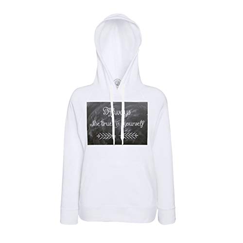 Sweat à capuche Always Be True to Yourself avec citation inspirante pour homme et femme