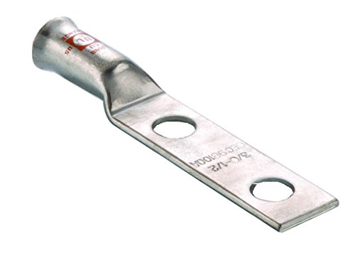 Image of Morris 94702 Morris Products 94702 Short Barrel Flex Cable Compression Lug, Copper, Compression Connector Type, #8 Awg Wire Range, 1 /4 Stud Size, 5 /8 inch Hole Spacing