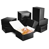 MESHA 8x8x4 Black Small Gift Boxes With Lids for Presents,10Pcs Bridesmaid Proposal Box for Gifts,Small Black Boxes for Gifts Birthday Gift Box Bulk, Party Favor Boxes Mothers Day Gift Bags