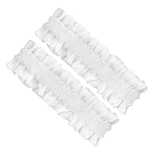 RNXRZANK Conjunto de 2 Pulseras Elásticas Resistentes, Ideales para Regalar O como Accesorio de Moda, Inspiradas en Los años Veinte, Blanco