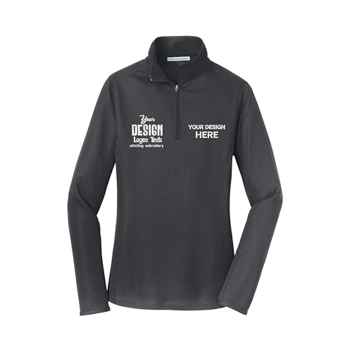 Custom Women’s Fleece Quarter-Zip Pullover, Personalized Embroidered 1/4 Zip Sweatshirt, Custom Logo or Text Zip-Up Sweater, Soft and Warm Fleece Layer for Work, Gifting, or Casual Everyday Wear4