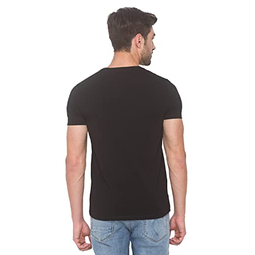 Image of spykar Men's Cotton Blend Slim T-Shirts