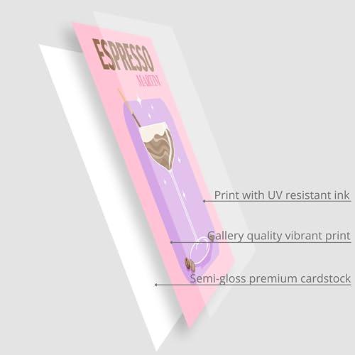 Jack Meets Kate Preppy Room Decor Aesthetic, Cocktail Posters Dining Room Wall Decor, Trendy Prints, Funky Wall Art Gift For Girls Party Apartment Dorm Kitchen Living Room, Unframed, Pack Of 6, 8”X10” #TOP4