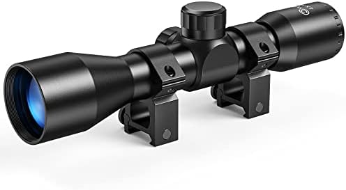 CVLIFE 4x32 Compact Rifle Scope Crosshair Optics Hunting Gun Scope with 20mm Free Mounts