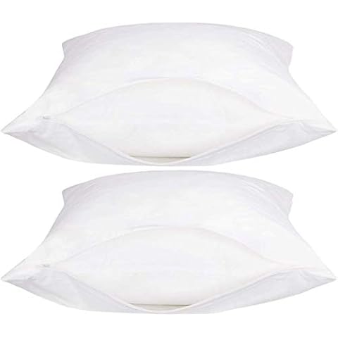 The Curtain Shop Set of 2 Vinyl Zippered Pillow Protectors Cover