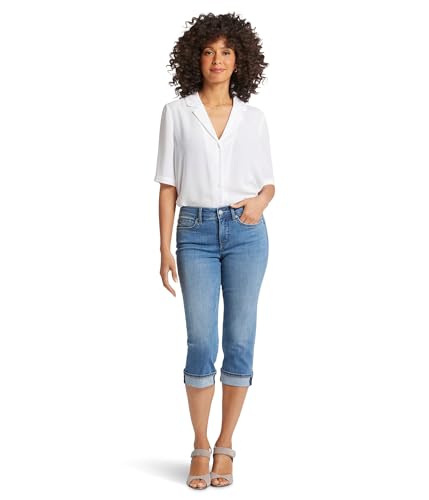 NYDJ Womens Petite Marilyn Crop in Water Canyon