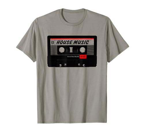 House Music Mixtape 90s Vintage Audio Cassette Tape T-Shirt
