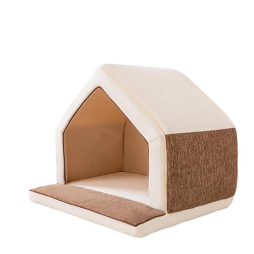 HeartTrend ペットハウス 犬用ベッド ドーム型 ペットベッド ペットハウス キャットハウス 犬用ハウス ドーム型 取り付け簡単 折りたたみ式 小型から省スペース 暖かい犬用ハウス 室内用 キャットハウス 冬用 小型から中型犬や猫に適しています (