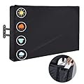 Outdoor TV Cover 48 to 50 inch Weatherproof, Waterproof Black TV Cover for Outside 48 to 50 inch Flat Screen Television