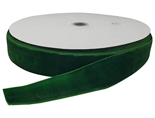 Image of 10 Yards Velvet Ribbon Spool(Green, 1 1 /2 inch)