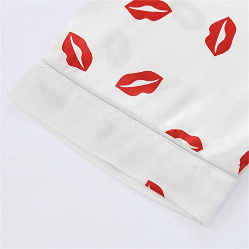 Teens Girls Cute Silk 𝐏ajamas Sets for Kids Short Sleeve Shirt Pants 𝐍ightgown 2 Piece Button Down Cute Sl𝐞epwear Outfits4