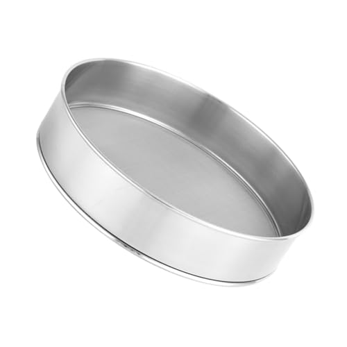 GALPADA Tamizador de Harina Redondo de Acero Inoxidable Malla Fina Manual Compacto y Resistente para Repostería Pasteles Pan y Muffins Diseño Elegante y Portátil