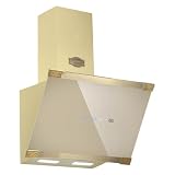 Kaiser Cappa aspirante retrò 90 cm AT 9445 ElfAD Eco · Cappa a a testa in vetro avorio Art Deco · 1250 m³/h · Aspirazione bordi · Touch Control · LED · Scarico e ricircolo d'aria incluso