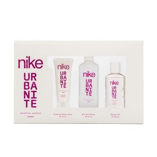 NIKE - Oriental Avenue, Perfume 75 ml + Crema de Cuerpo 75 ml + Gel de Baño 100 ml, Estuche Regalo de Mujer, Pack Nike Oriental Avenue 3 Piezas, Femenino, Fresco, Elegante y Urbana, Colonia Oriental