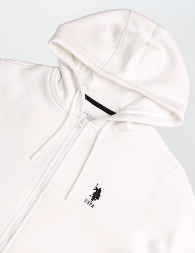 Image of U.S. Polo Assn. Men's Solid Regular fit Sweatshirt, Cotton Blend, Hooded Neck