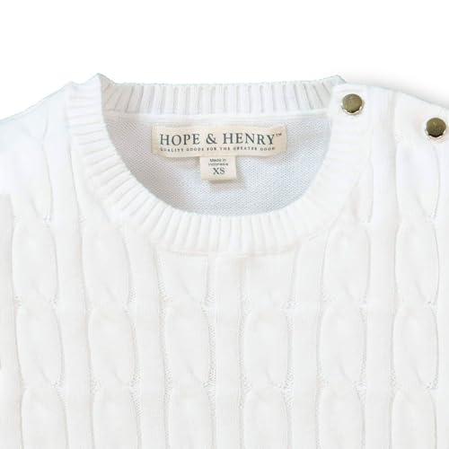 Image of Hope & Henry Girls Cable Front Pullover Sweater