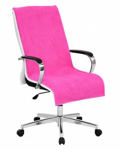 Image of ROMAN HOME Car & Office Chair Towel with 2 Tie Knots| Super Soft 400 GSM (1, Pink)