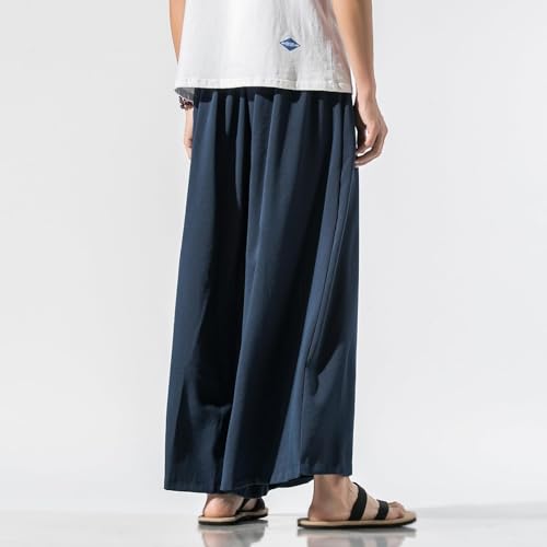 GURUNVANI Men's Wide Leg Pants Japanese Yoga Pants Hip Hop Baggy Trousers2