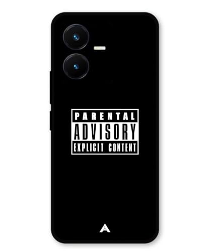 Image of Premium Explicit Case for Vivo Y22 Soft-Touch Metal TPU Back Cover, Shockproof, Designer, Aesthetic Mobile Phone Case (Glossy Finish)