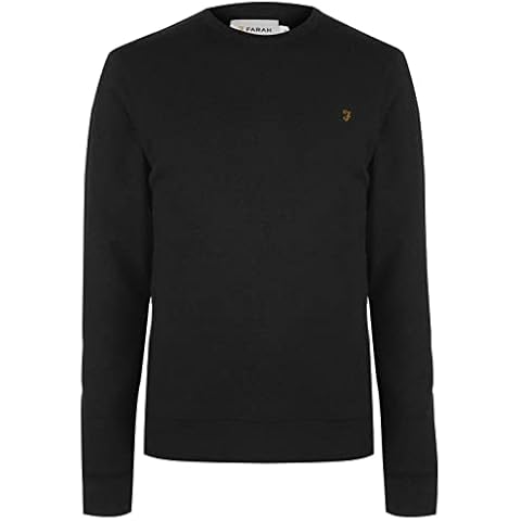 Farah Men's Tim Crew Sweatshirt in Black Cover