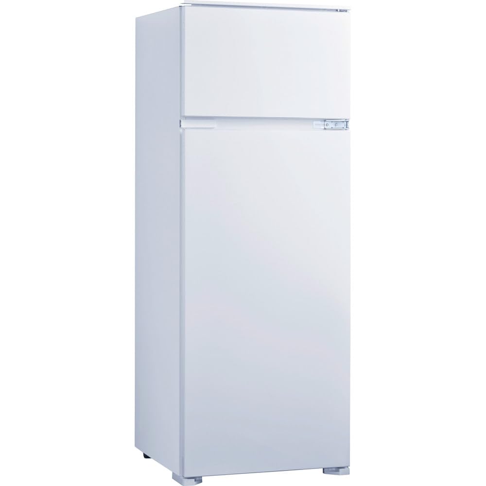 INDESIT D 2040 E - Frigorifero Combinato Doppia Porta 205L, Frigorifero da Incasso con 4 Ripiani e Cassetto, Frigo con Congelatore Integrato in Alto, Elettrodomestici Cucina Classe E, 54L x 144H x 54P