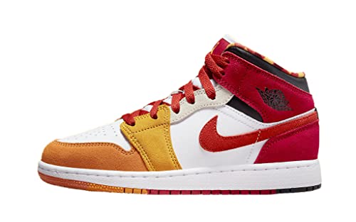 Jordan Boy's Air 1 Mid SE (Big Kid) Paprika/Cinnabar/Black/Canyon Gold 5.5 Big Kid M