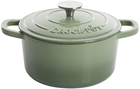 Crock-Pot Artisan Round Enameled Cast Iron Dutch Oven, 3-Quart, Blush Pink