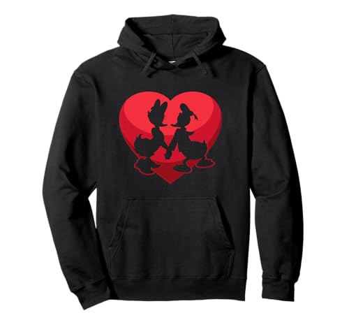 Image of Disney Donald and Daisy Duck Valentine's Day Heart Pullover Hoodie