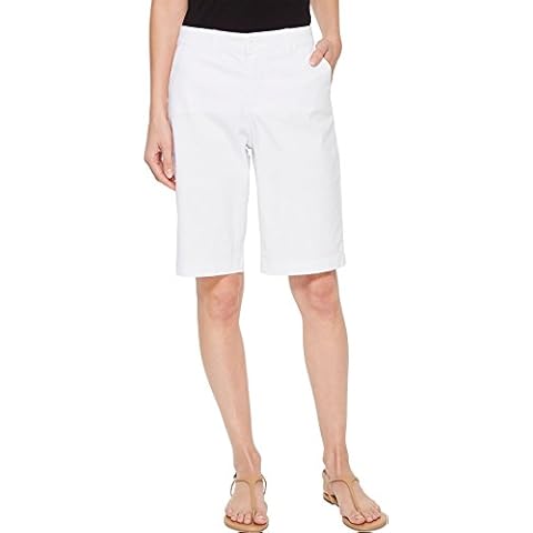 NYDJ Women's Bermuda Twill Shorts in Optic White Cover