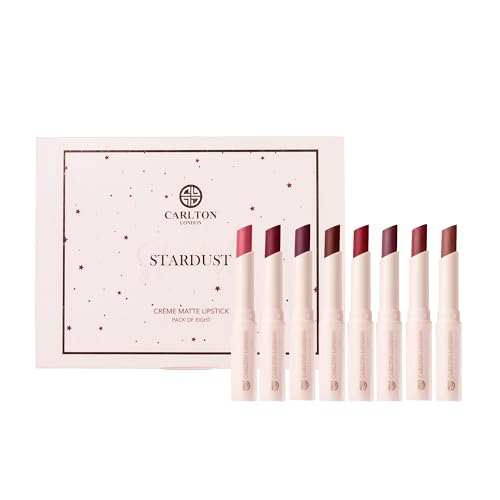 Carlton London Creamy Matte Lipstick Combo Set – Women Long Lasting Waterproof Lipstick Gift Set, With Vitamin E and Castor Oil, Cosmetics for Girls, Women, Birthday Gift Set