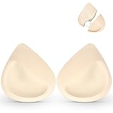 Nimiah Push Up Bra Pads Inserts for Women, Adjustable Air Cushion Add 2 Cup Sizes, Built-in Pump Custom Thickness, Breathable Comfortable Reusable for Asymmetric Beige