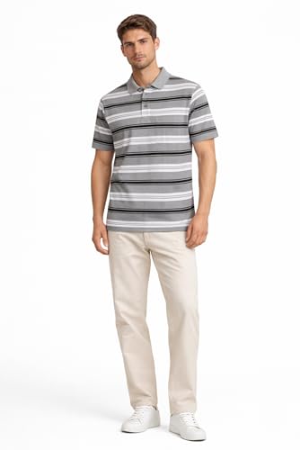 Image of SANE ORIGINALS Half Sleeve Polo T-Shirt for Men with Pocket || Stripe Collar and Pocket T-Shirt for Men Half Sleeves