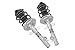 Rough Country 1.5" N3 Loaded Struts for 2014-2020 Nissan Rogue 4WD - 501105
