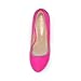 DREAM PAIRS Tiffany Women's Classic Elegant Versatile Low Stiletto Heel Dress Platform Pumps Shoes,Size 6,Fuchsia/Suede,TIFFANNY