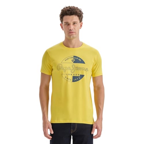 Image of Pepe Jeans Men T-Shirt|Cotton|Slim Fit