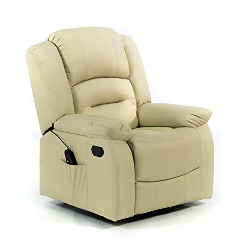 ECODE Sillón De Masaje Maximum, 9 programas, Calor Lumbar, Color Beige ECO-8198