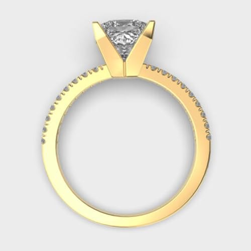 Bague pierre de naissance princesse en argent doré LKJR_0554